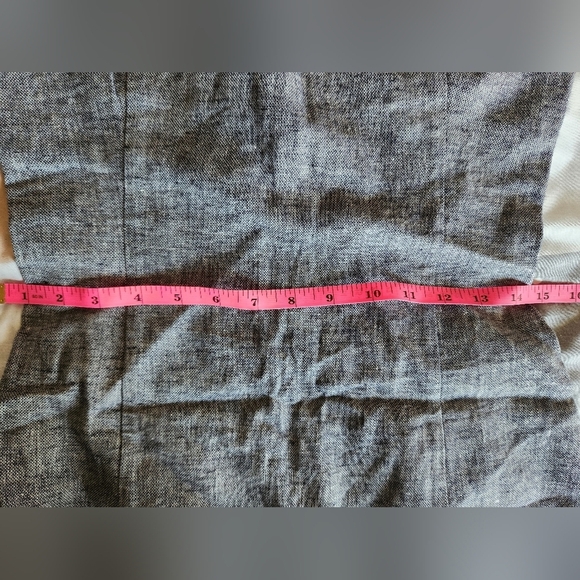 St. Agni Anna Mini Dress Navy Marle Organic Cotton Linen Blend Nwt Sz. S. - Picture 7 of 14